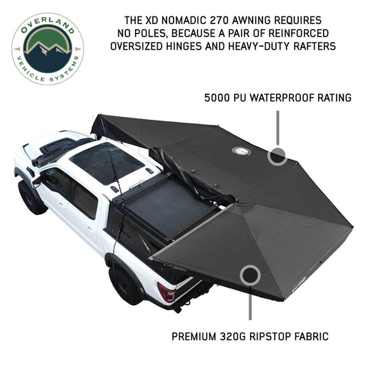 XD Nomadic 270 Awning W/Lights & Black Out (Passenger Side)