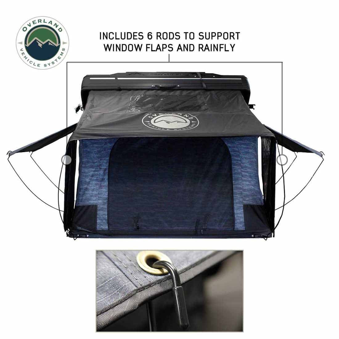 XD Everest 4 Person Roof Top Tent (Blue Body & Black Rainfly)