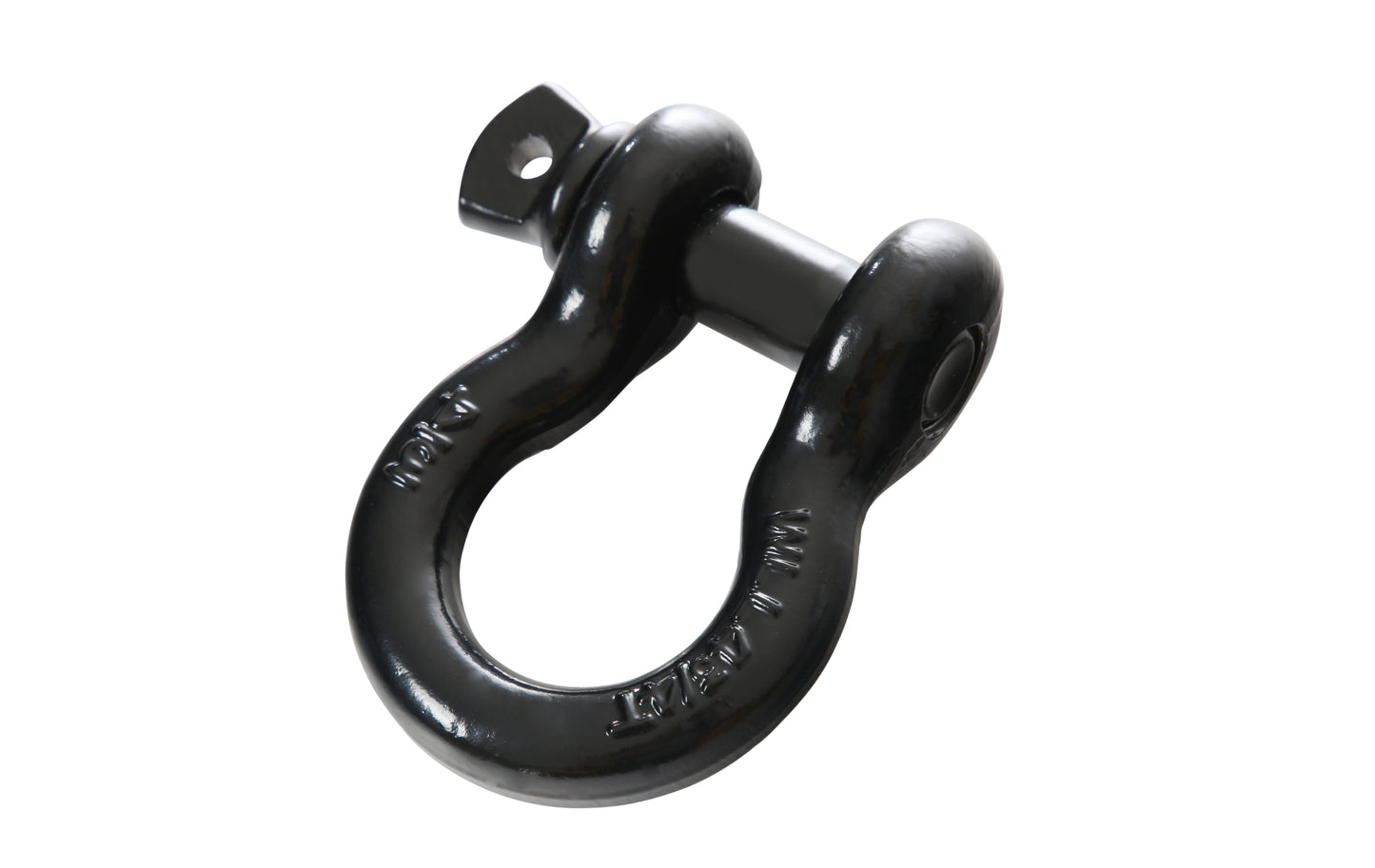 Black shackle on a white background