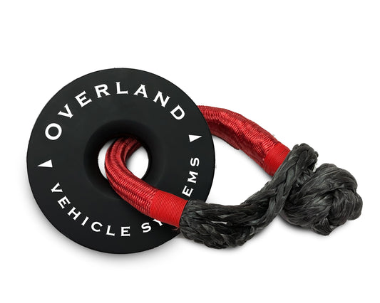 Black ring with red rope and 'Overland Vehicle Systems' branding on a white background