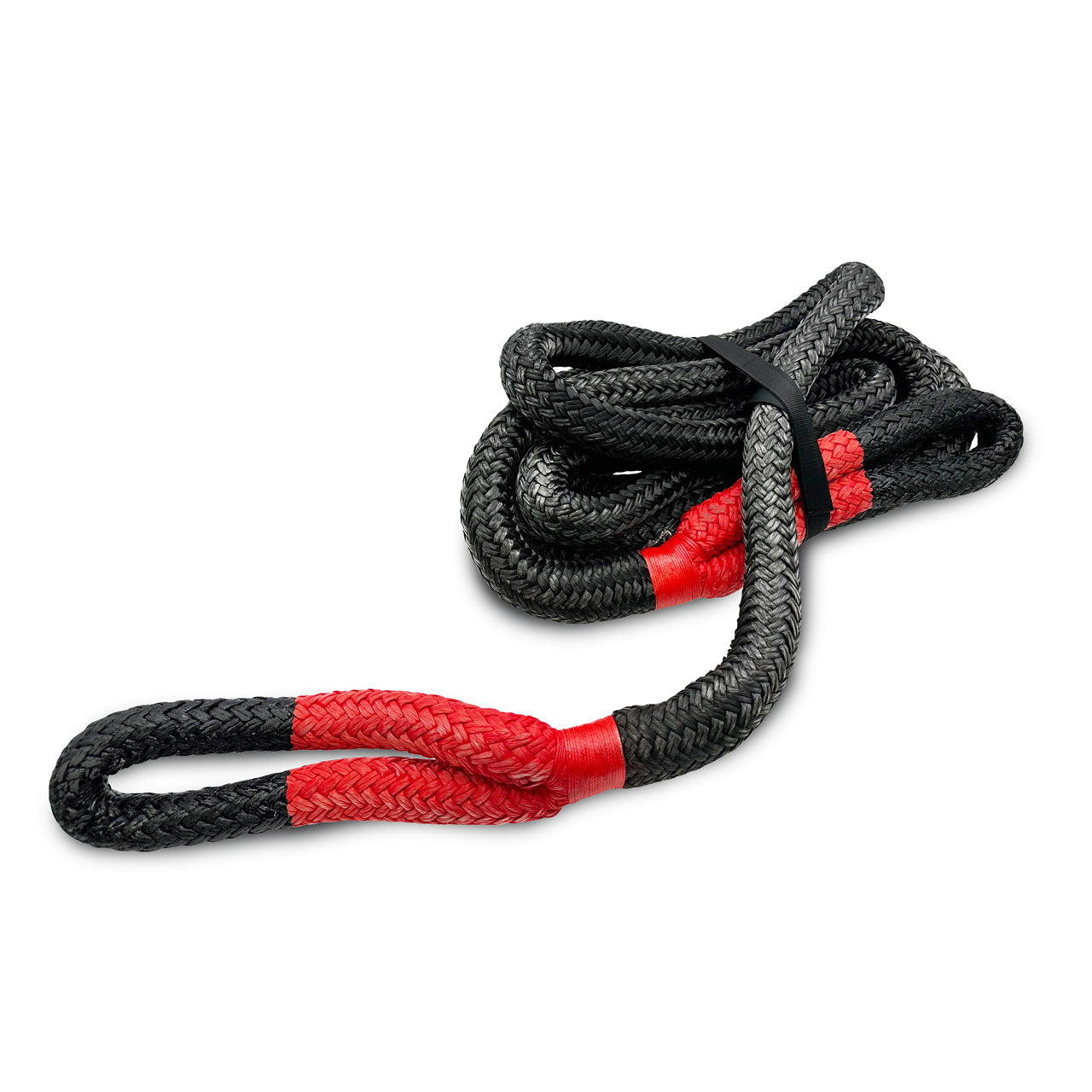 Black and red rope on a white background