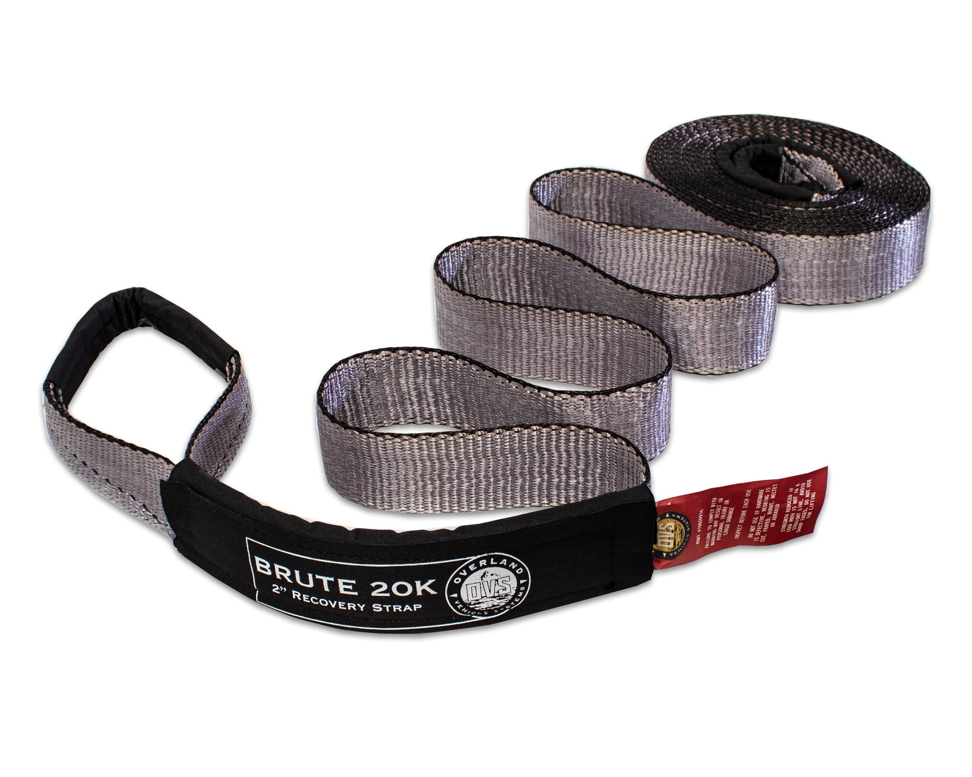 Brute 20K recovery strap with black and gray design on a white background
