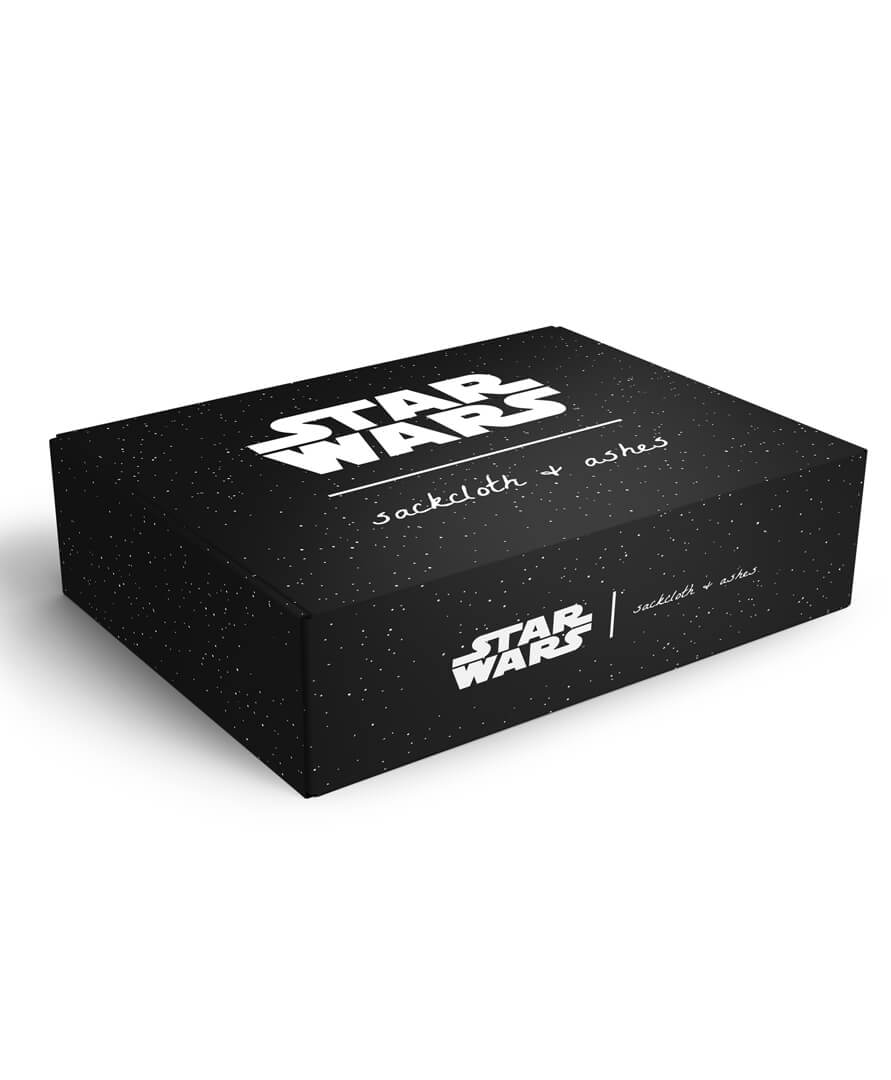Black box with 'Star Wars' branding on a white background