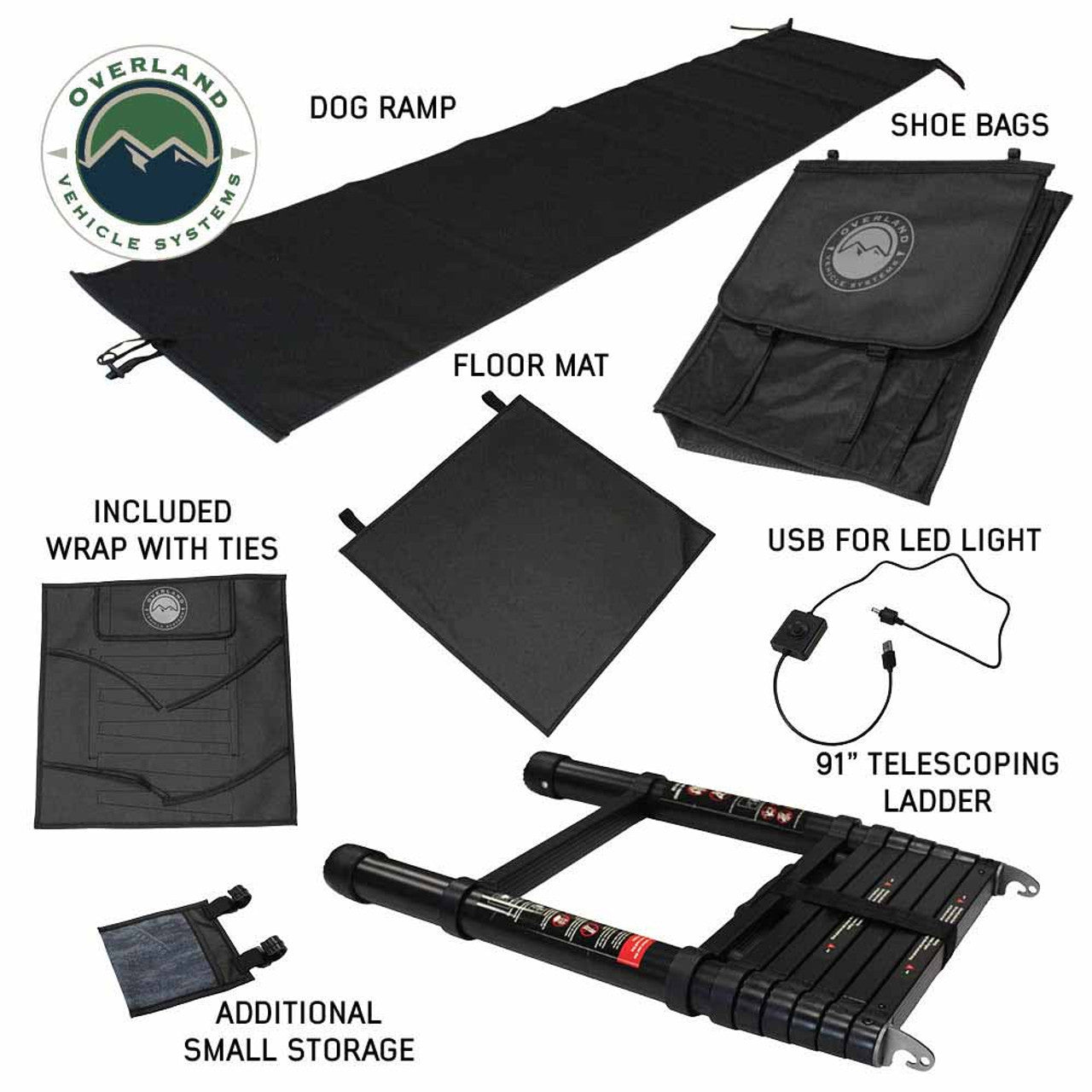 XD Everest 4 Person Roof Top Tent (Blue Body & Black Rainfly)