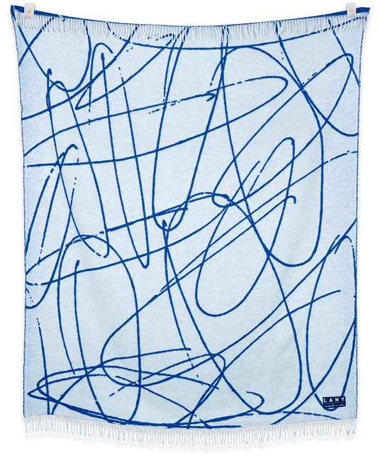 Abstract blue line design on a light blue background with 'Navy' branding.