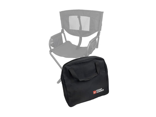 Camping chair with a black carrying bag on a white background