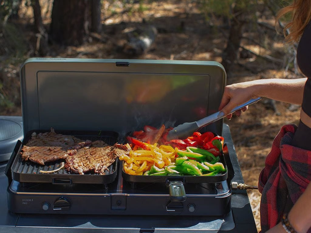 2 Cook 3 Pro Deluxe/ Portable 3 Piece/ Gas Barbeque/ Camp Cooker