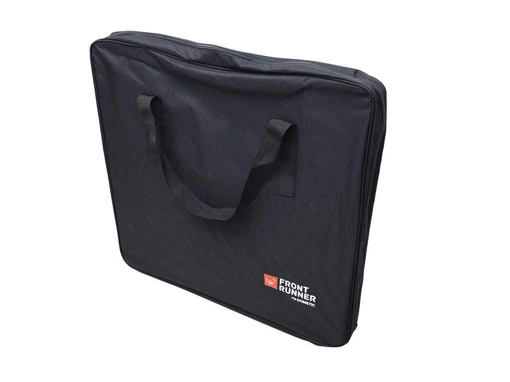 Black carrying case with 'Front Runner' logo on a white background